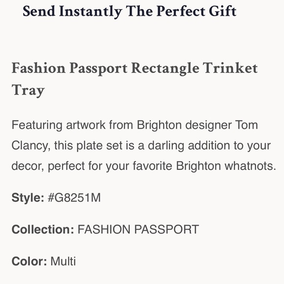 Brighton Fashion Passport Trinket/ Jewelry tray - Picture 2 of 4